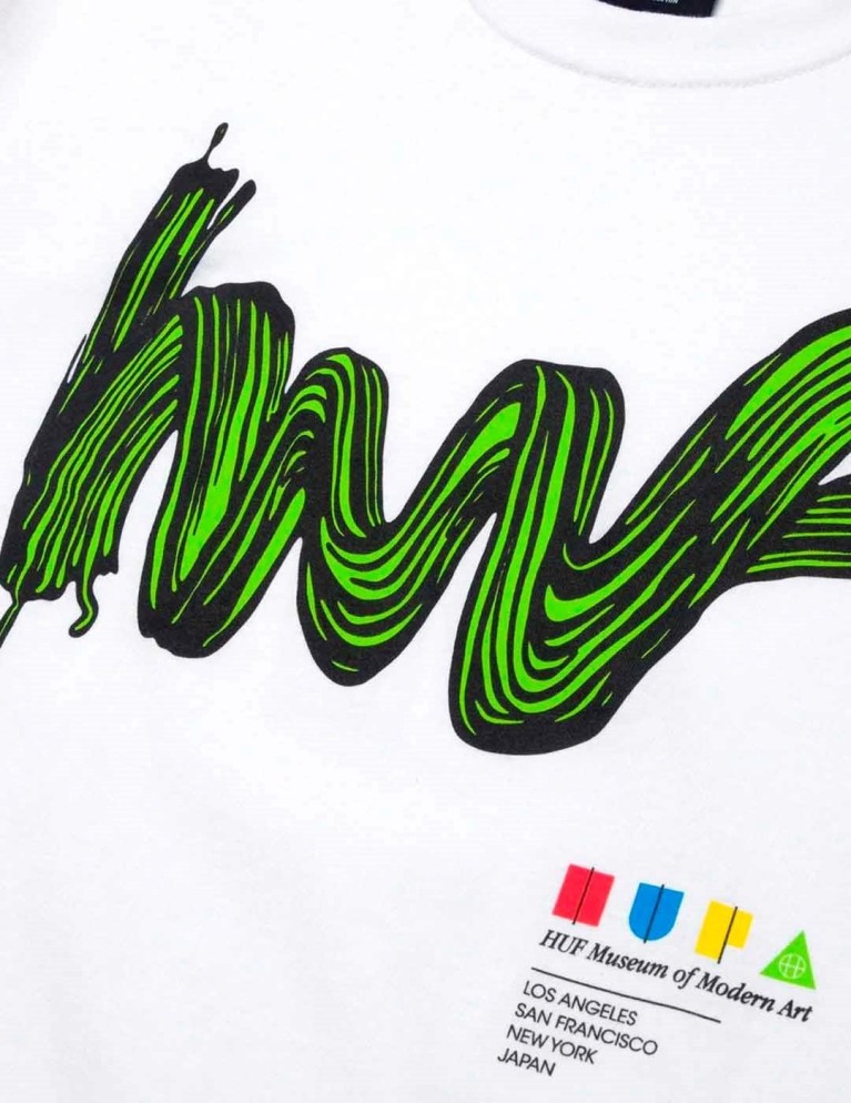 T-shirt HUF stroke of genius tee white